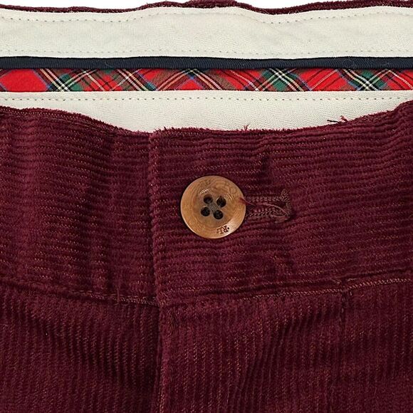 Polo Golf Ralph Lauren Men's Corduroy Pants Classic Golf Fit Burgundy 34x32 - Picture 6 of 12